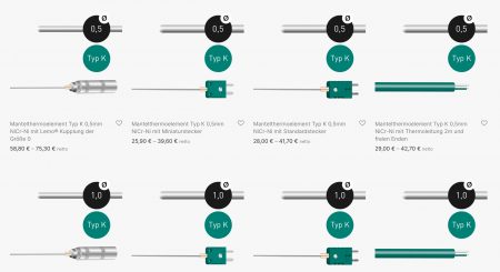 Mantelthermoelemente Shop von ThermoExpert Deutschland GmbH