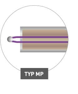 Verperlte Messstelle verjüngt Typ MP Messstellen, mineralisolierte Mantelthermoelemente, Herstellung von ThermoExpert